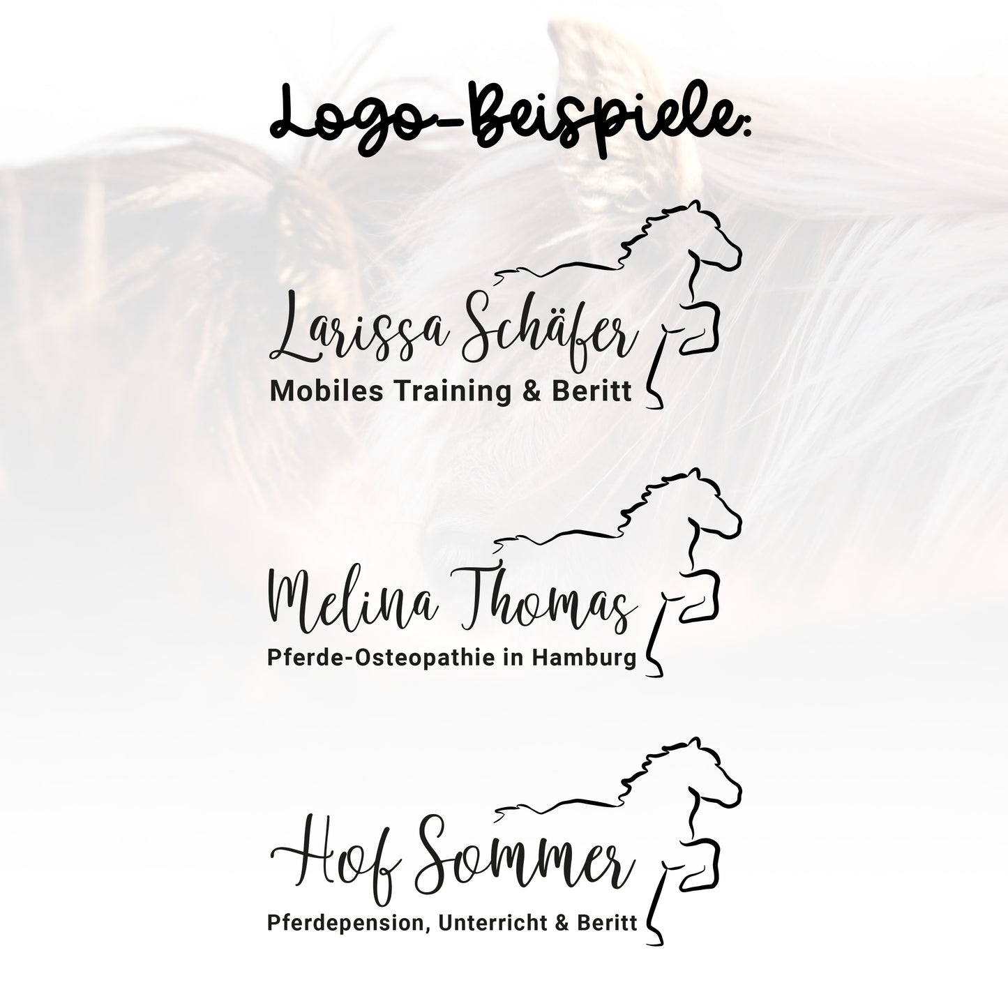 Logo Design "Islandpferd #2" - DIGITALE DATEI - Reitstall, Islandpferde-Hof, Trainer, Osteopathen etc.