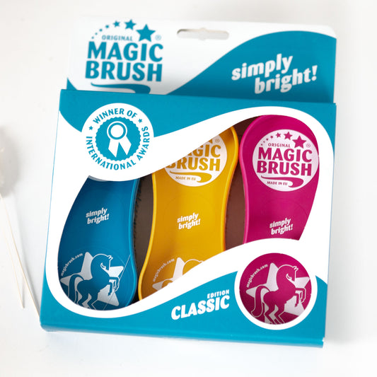 MagicBrush 3er Bürstenset | Design: Classic | Pferdebürsten