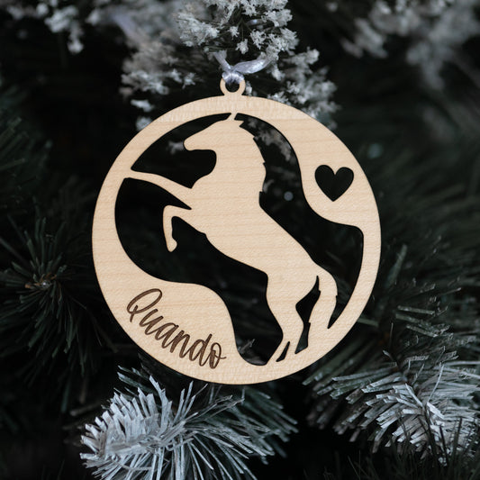 Anhänger "Pferd #3" mit Wunschtext | Baumanhänger, Weihnachten, Geschenk, Turnier