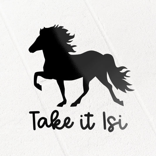Aufkleber "Take it Isi" | Design: Isländer | Farben & Größe frei wählbar | Auto, Hänger