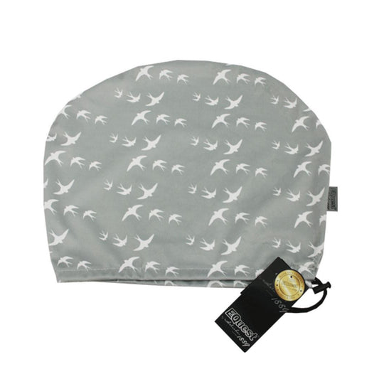 Helm-Tasche "Vögel" Grau | Helmbag für Reithelm