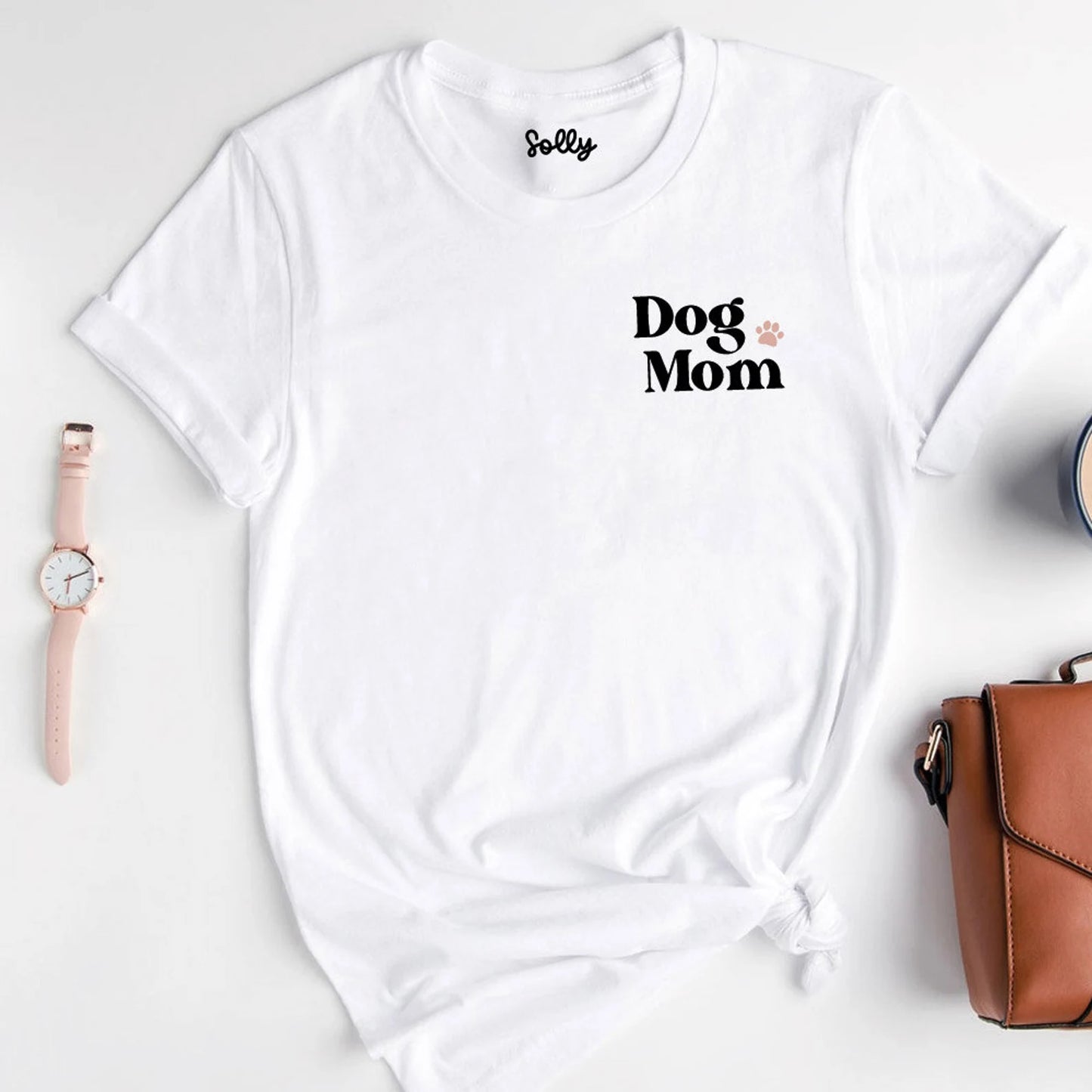 T-Shirt "Dog Mom klein" | Kollektion: Vintage Vibes | personalisiert | Geschenk, Geschenkidee, Hunde