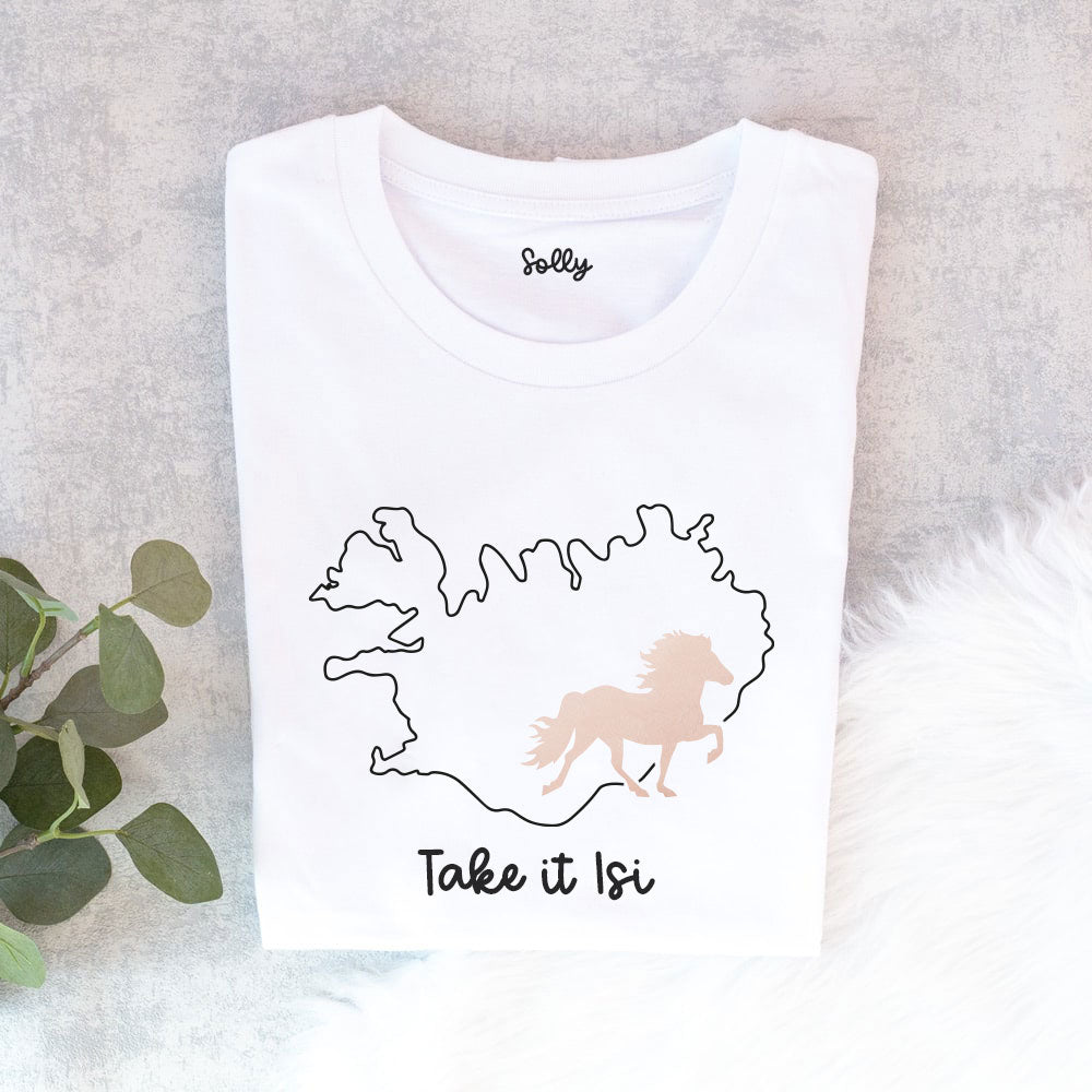 T-Shirt "Island + Wunschtext" | personalisiert | Geschenk, Geschenkidee, Pferdemädchen, Pferde