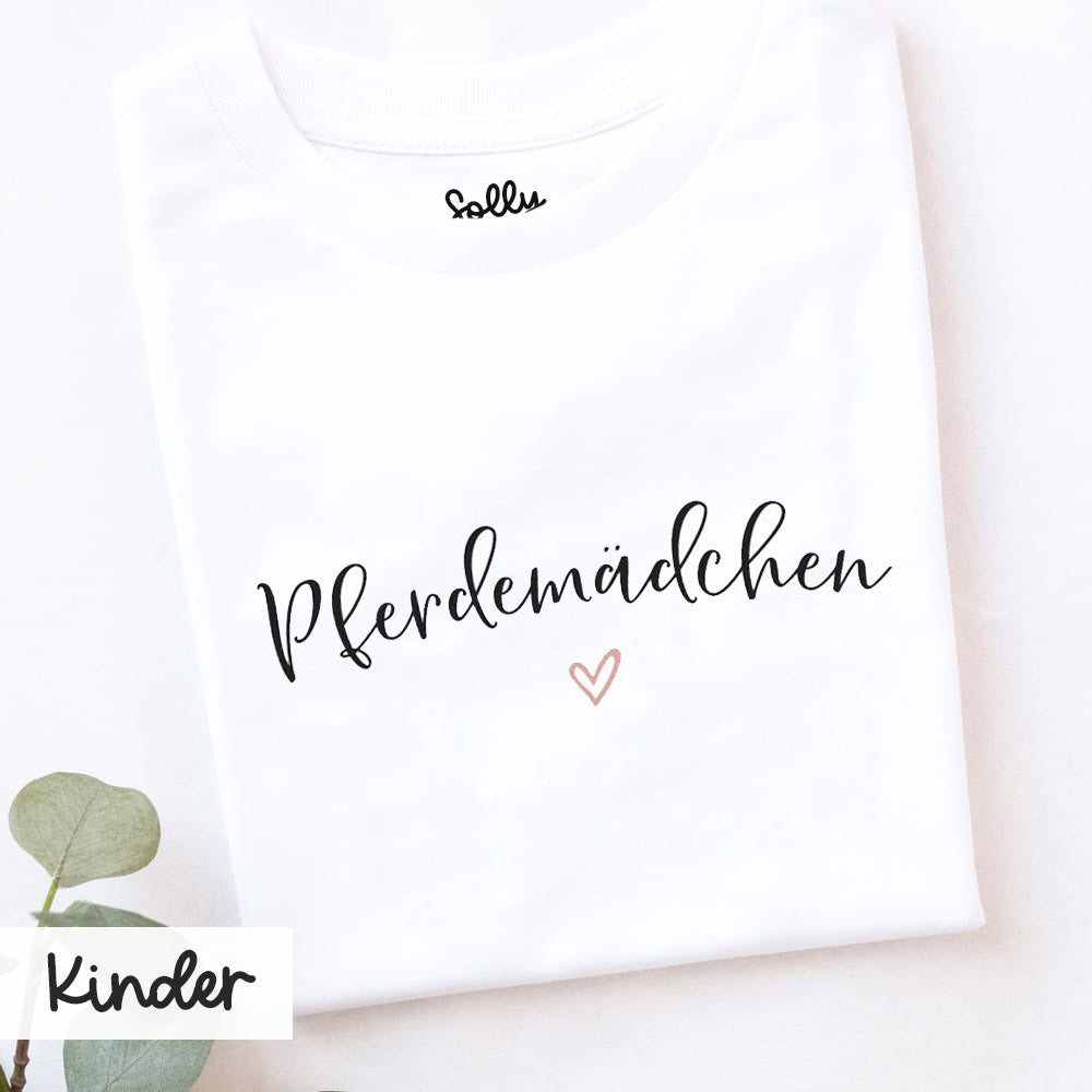 Kinder T-Shirt "Pferdemädchen" | personalisiert | Kids, Geschenk, Geburtstag