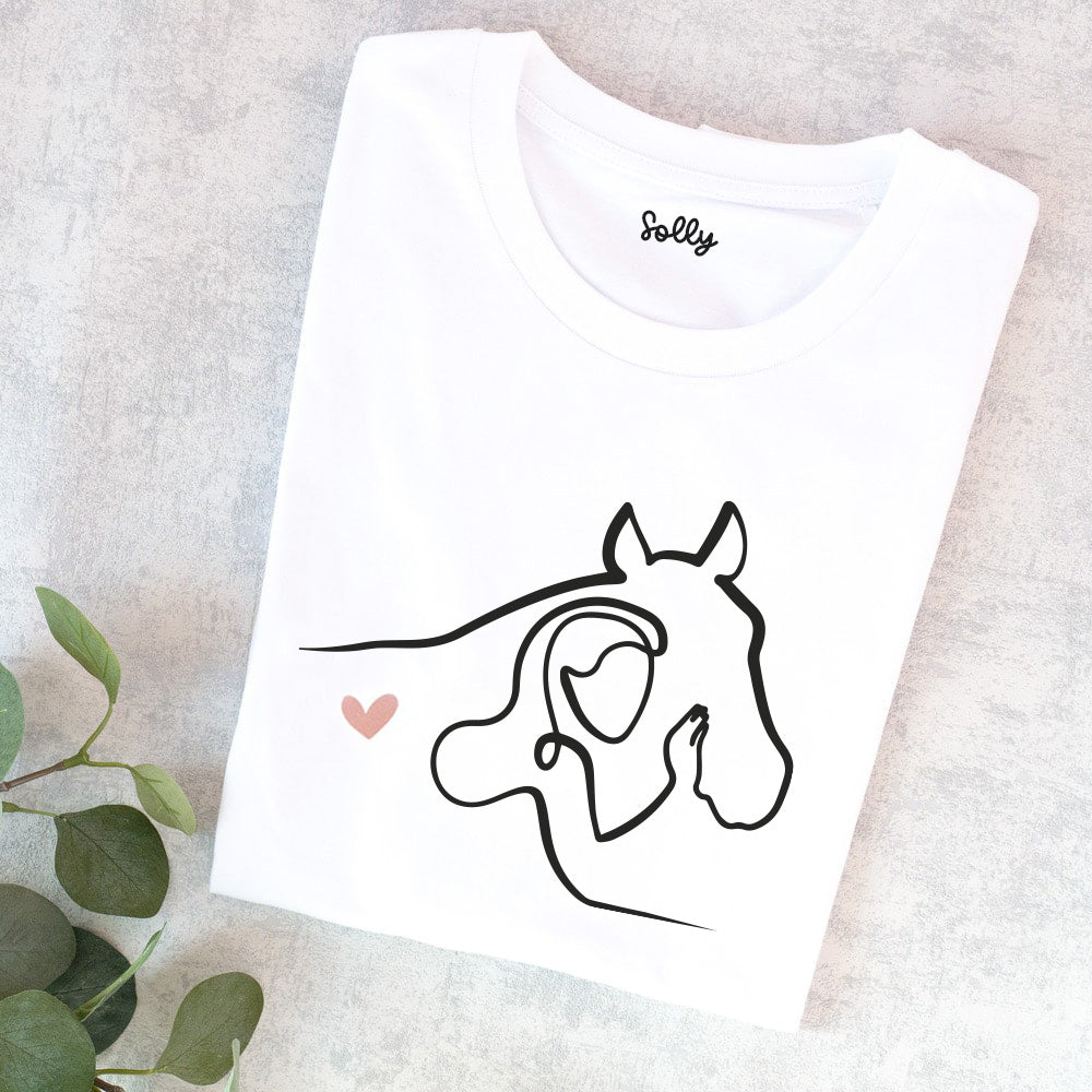 T-Shirt "Pferdeliebe" | Design: Lines | personalisiert | Geschenk
